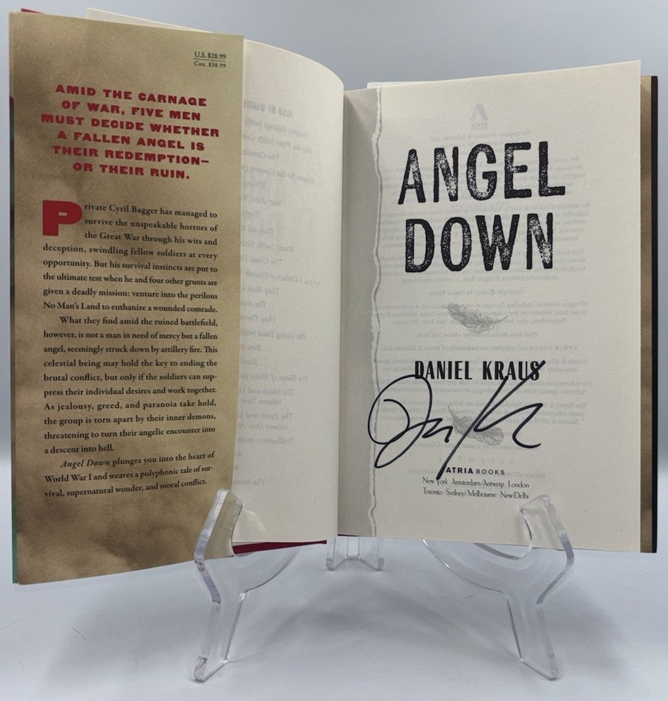 Daniel Kraus Angel Down Signed Autographed Pulizter Prize Hc 1St Ed / 3Rd Book