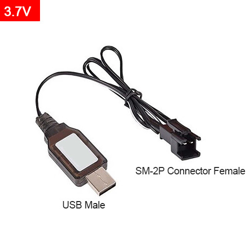 B Male to 3.7v RC Model Battery Charger For SM-2p 2Pin Connector Battery Pack