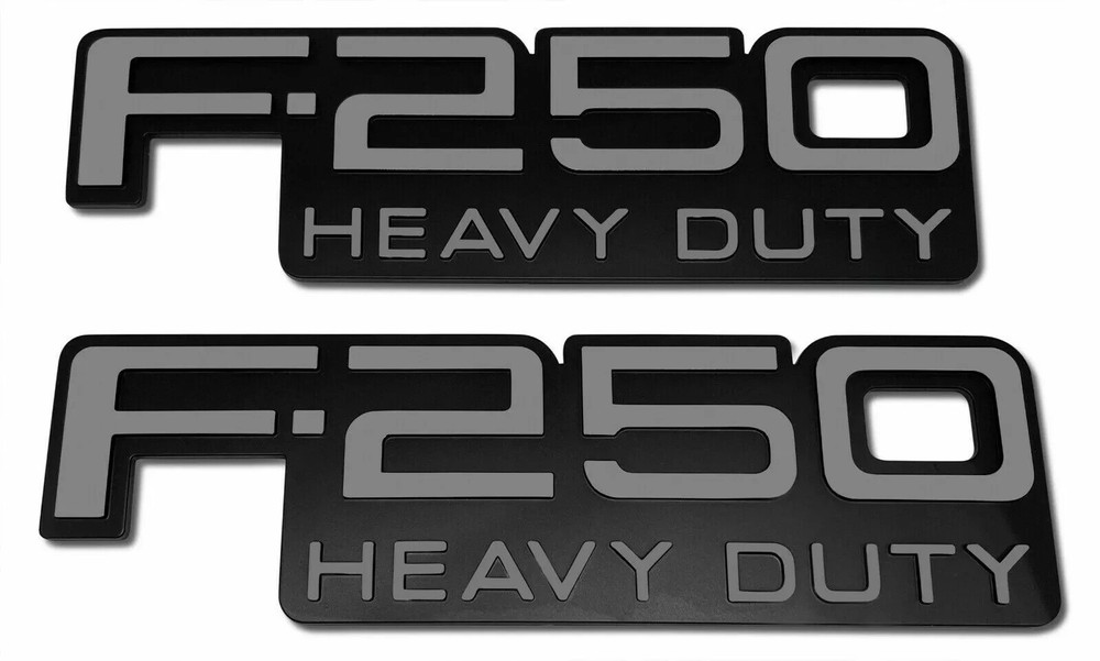 Juego de 2 placas de identificación FoMoCo emblema guardabarros de alta resistencia Ford F-250 HD 1992-1996