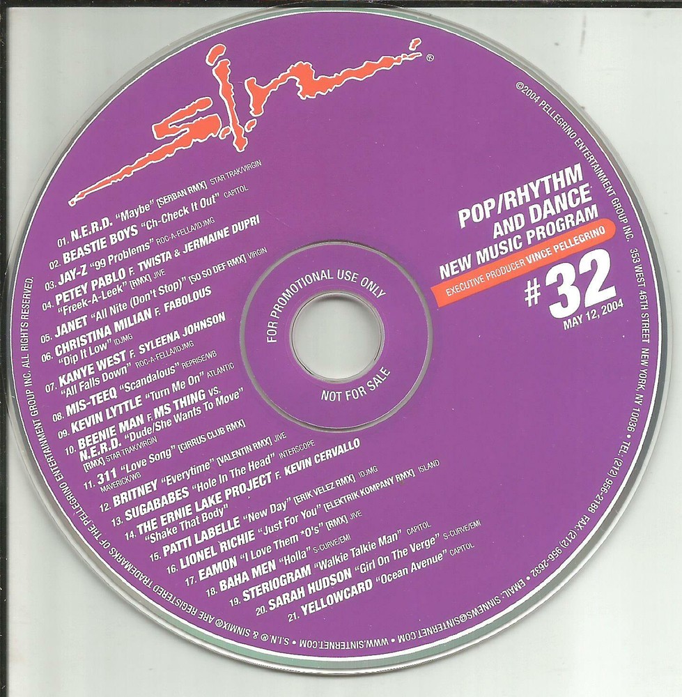 REMIX PROMO CD NERD Janet Jackson 311 Patti Labelle BRITNEY SPEARS Lionel Richie