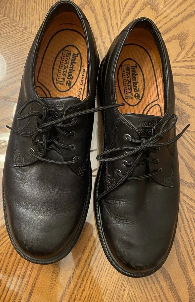 Timberland Smart Comfort Men’s Black Leather Waterproof Lace Up Oxfords 11 M