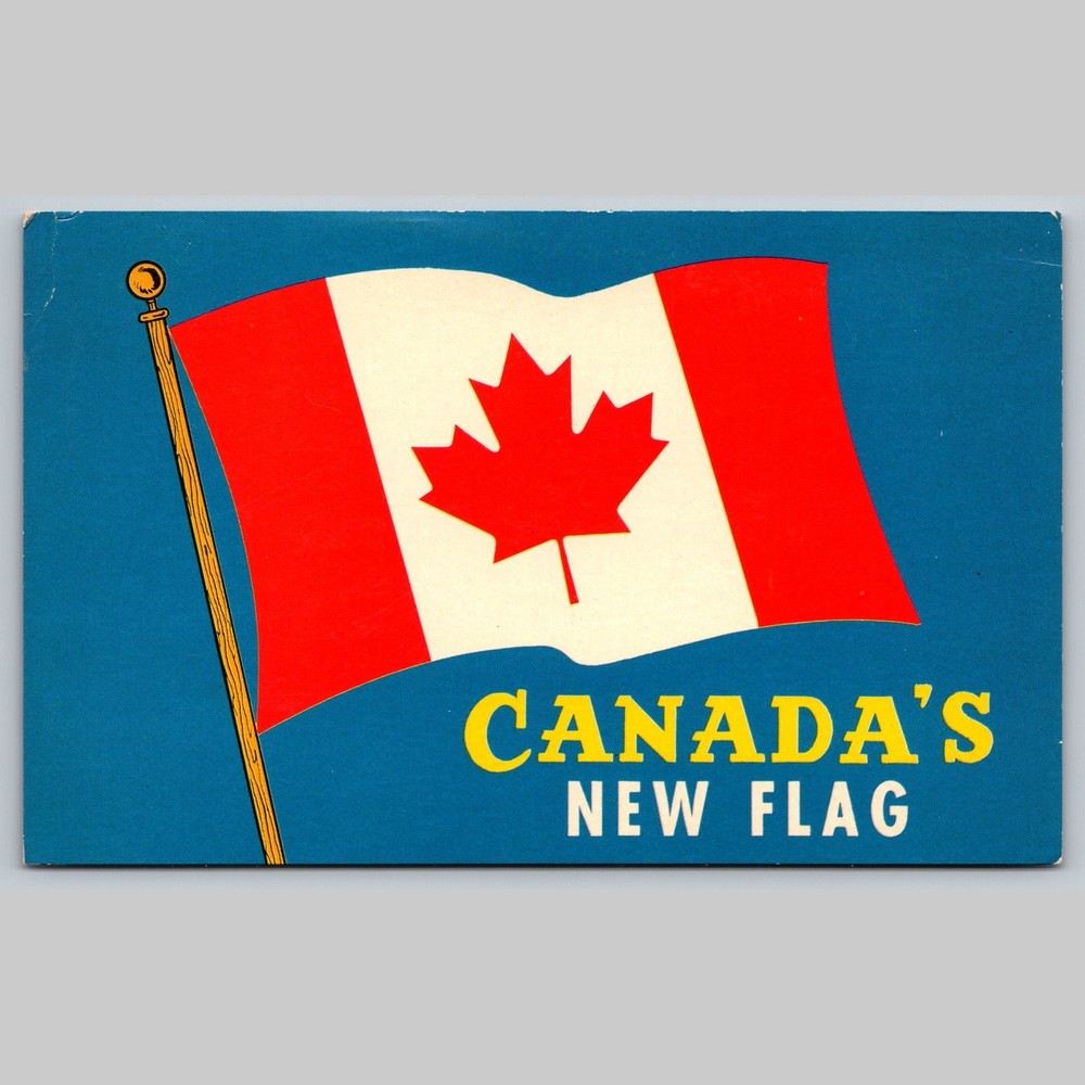 Postcard Canada's New Flag Maple Leaf Design