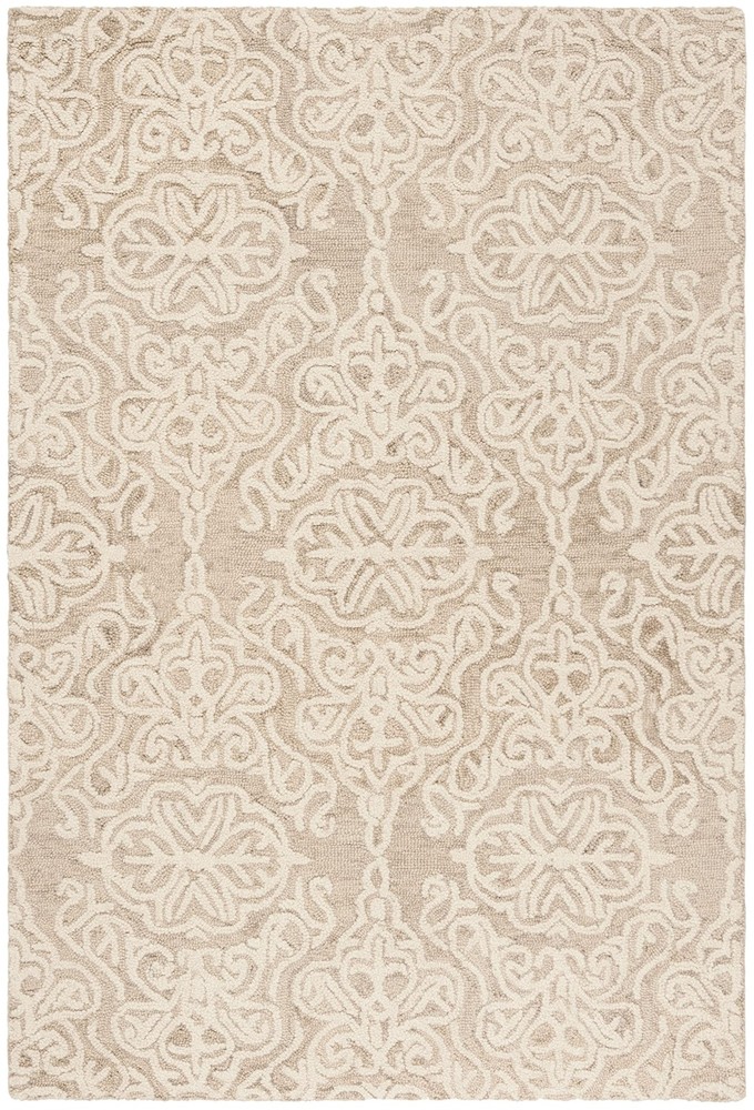 Blossom Collection Accent Rug - 2' x 3', Beige & Ivory, Handmade Wool, Ideal ...