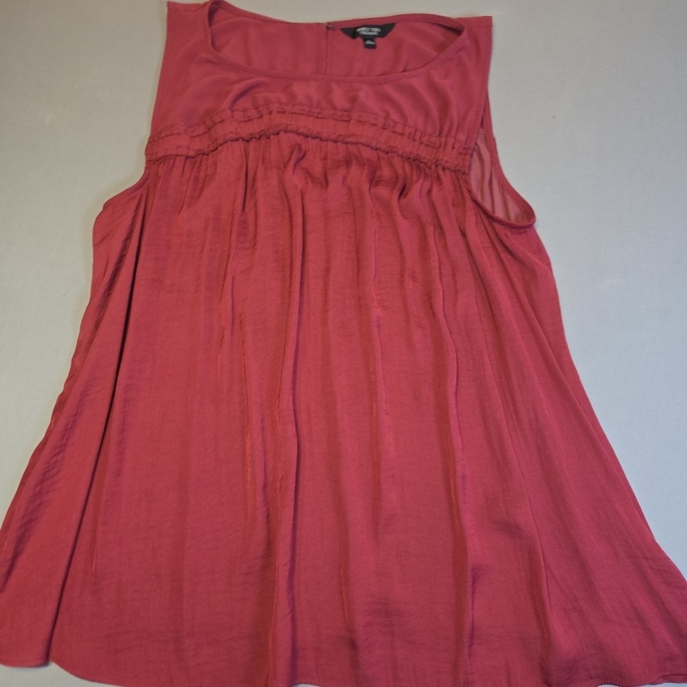 Simply Vera Vera Wang XL Rose Sleeveless Blouse Textured Flowy Tank Top Women