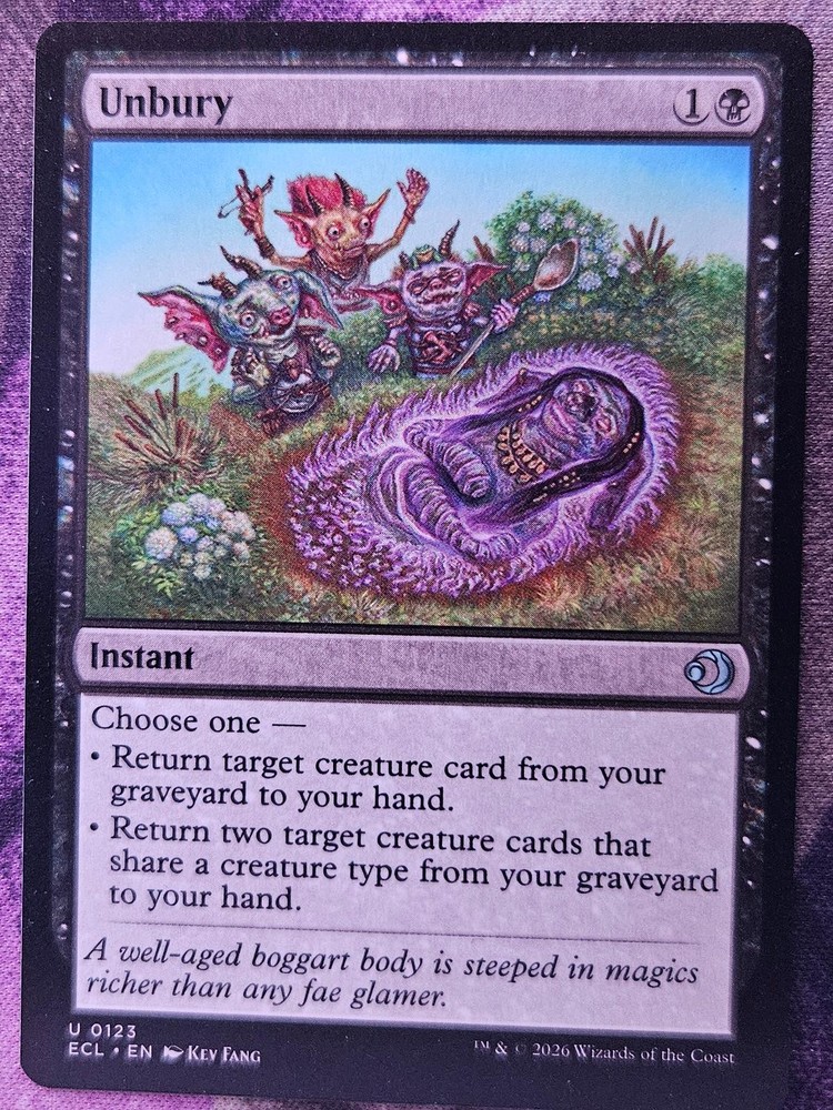Unbury 123 Uncommon Lorwyn Eclipsed Magic: The Gathering Moderately Played