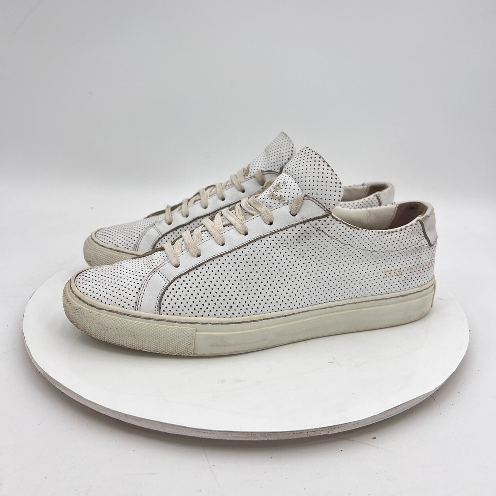 Woman By Common Projects Achilles Women Size EU 37 US 7 Perforated White Shoes-image