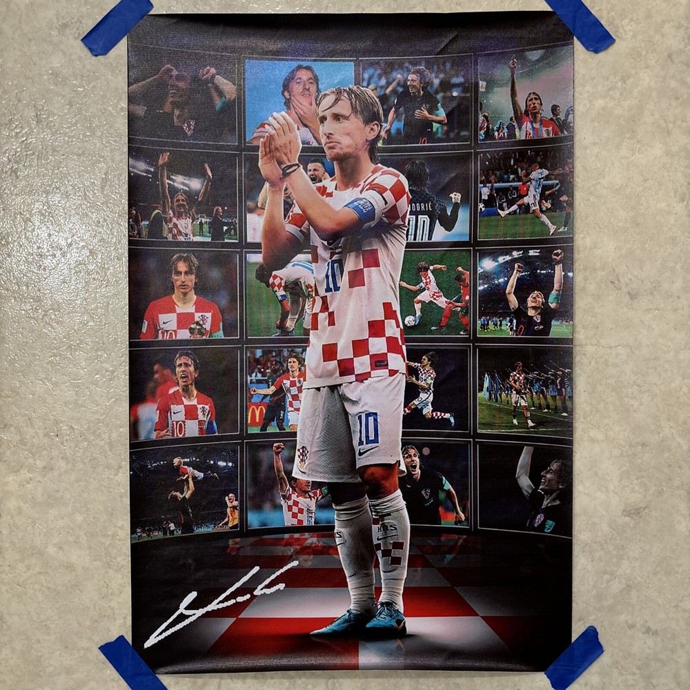 Luka Modric Croatia National World Cup Soccer ✅ Poster Canvas Wall Art ✅16x24 in