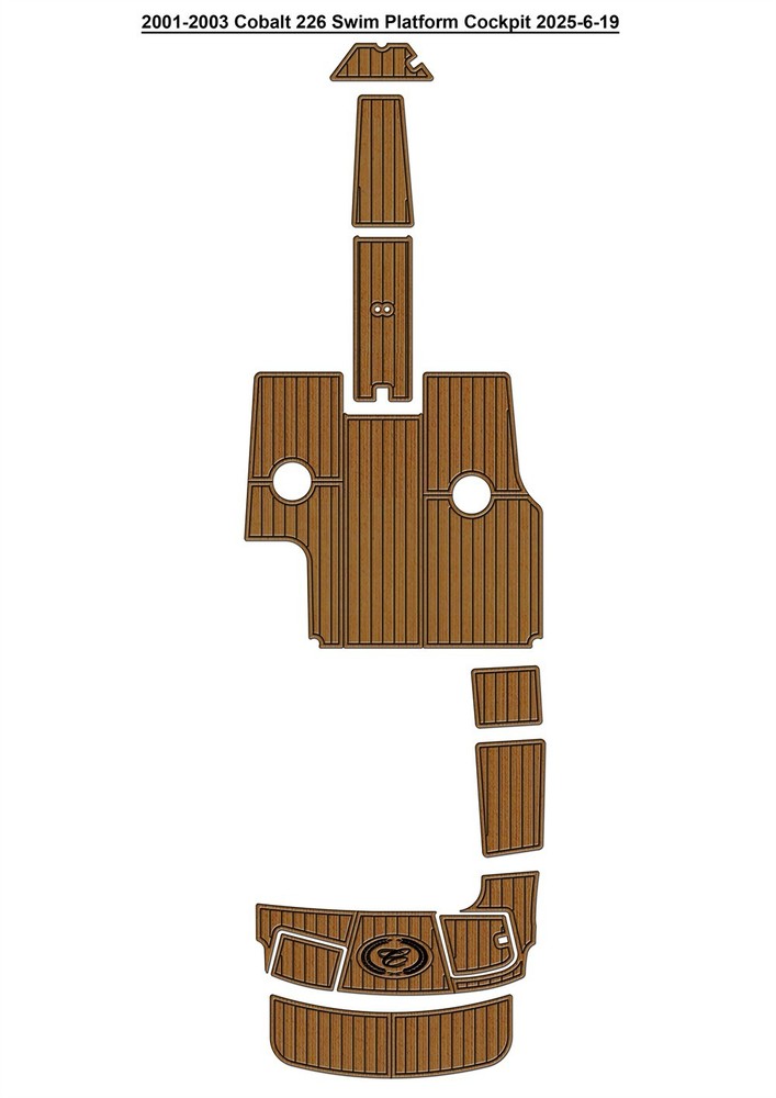 2001-2003 Cobalt 226 Swim Platform Cockpit Pad Boat EVA Foam Teak Deck Floor Mat