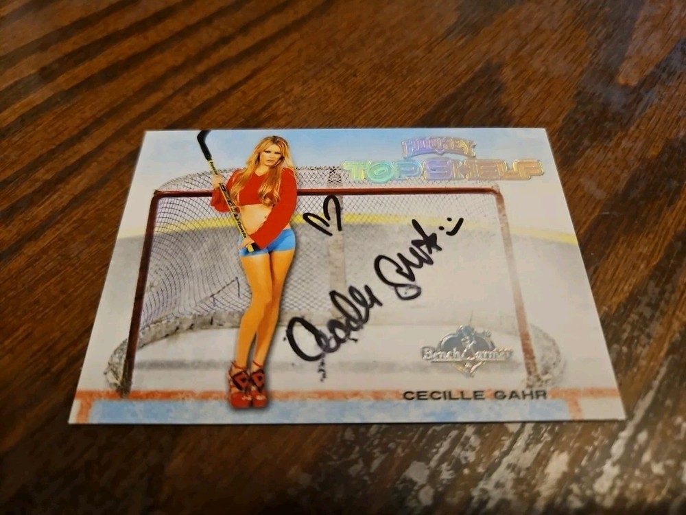 2014 Benchwarmer Hockey Top Shelf Autograph Silver Foil Cecille Gahr Playboy