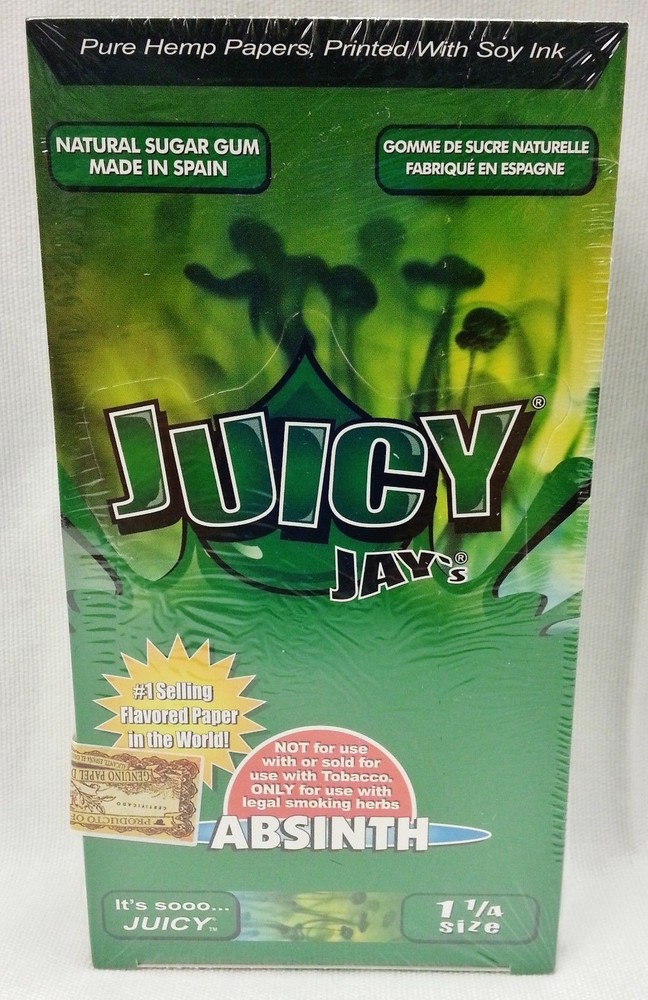 2 Boxes Juicy Jay 1 1/4 Absinth Flavor 48 Packs Free Shipping Included-image