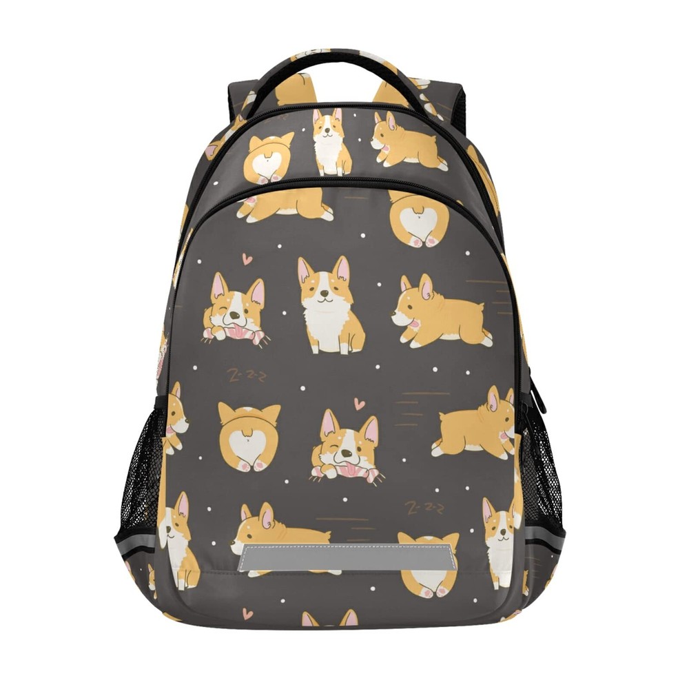Corgi Dogs Backpack for Boys Girls Lightweight Bookbag with Chest Strap for S...
