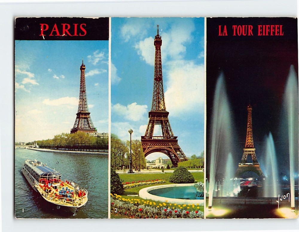 Postcard La Tour Eiffel Paris France
