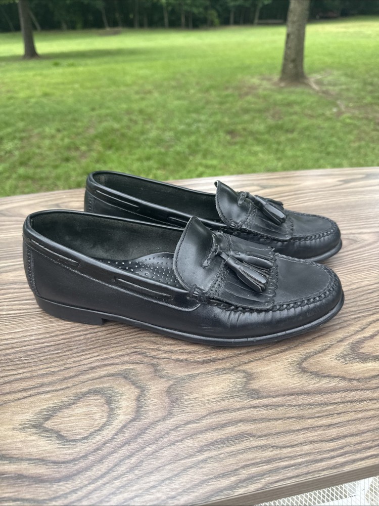 G.H. Bass Black Kiltie Tassel Loafers Dress Shoes Men’s Size 11D