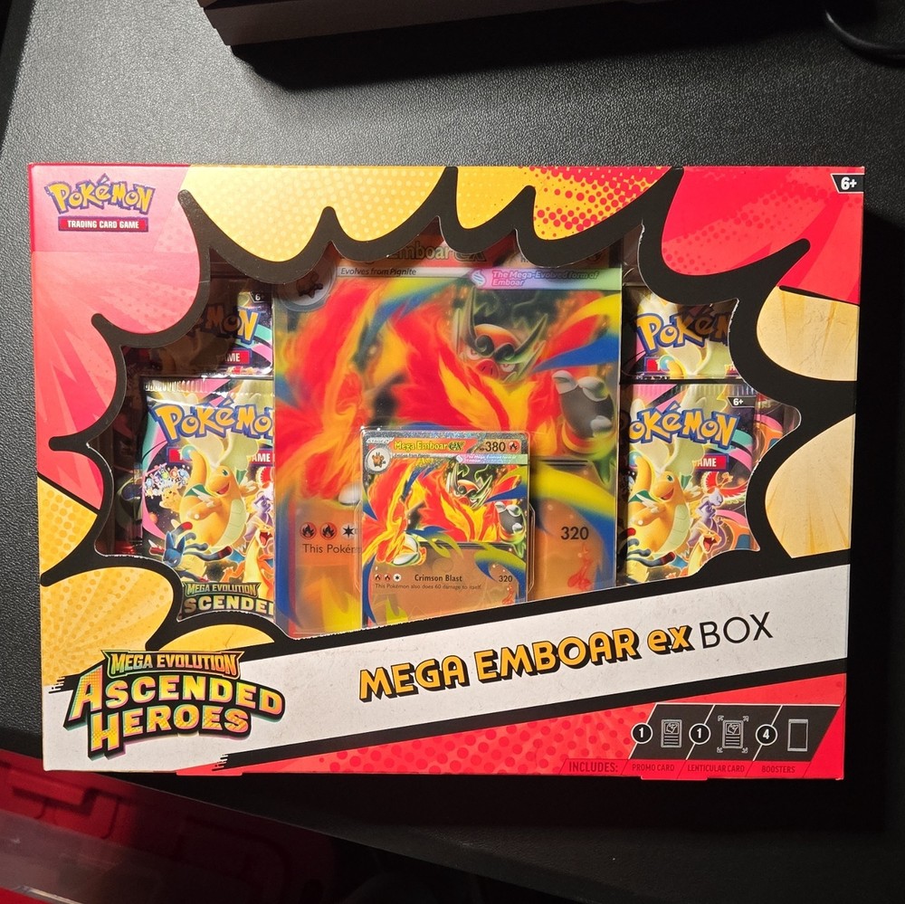 Pokemon Ascended Heroes Mega Emboar ex Box English