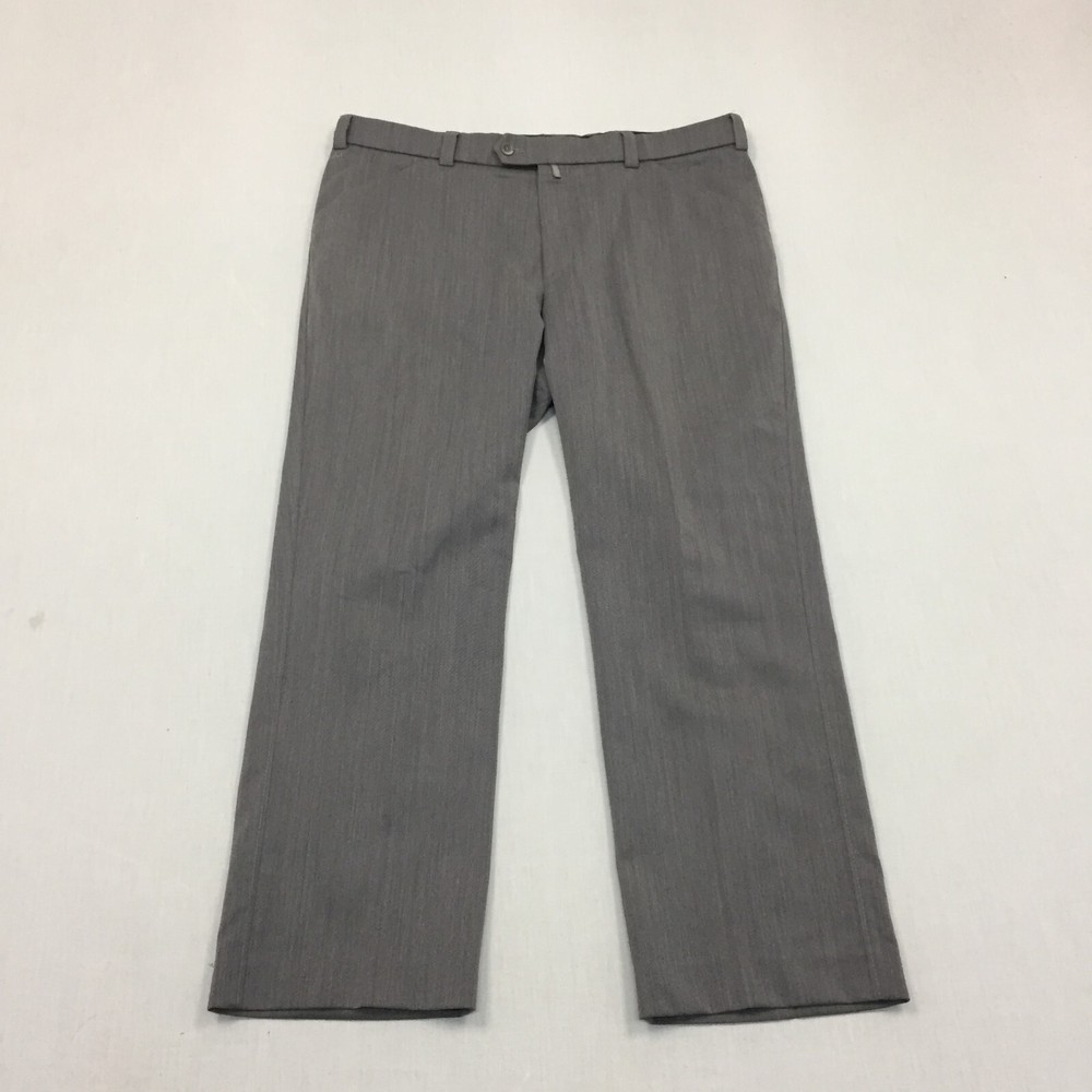 Meyer Trousers Mens W38 L29 Straight Fit Chino Suit Grey (38s)