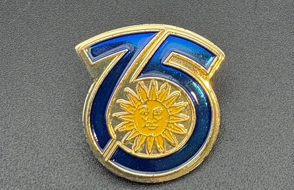 Vintage Lapel Pin 75th Anniversary of Sun Valley