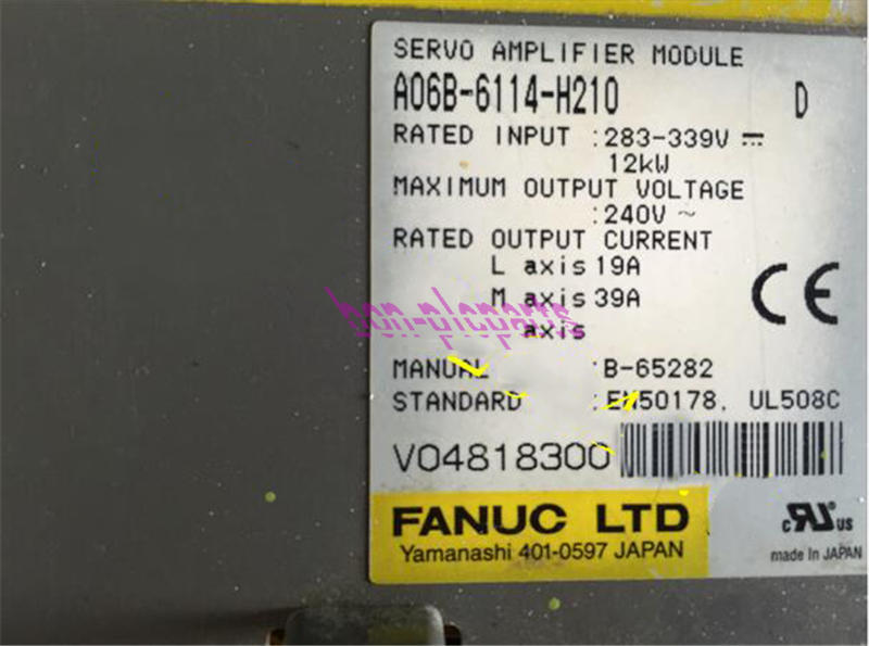 USED 1PCS Fanuc Servo Amplifier A06B-6114-H210 Tested