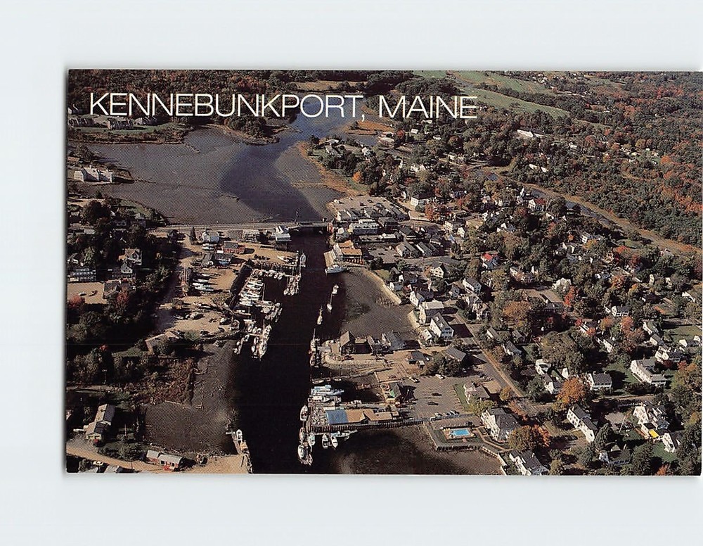 Postcard Aerial View of Kennebunkport Maine USA