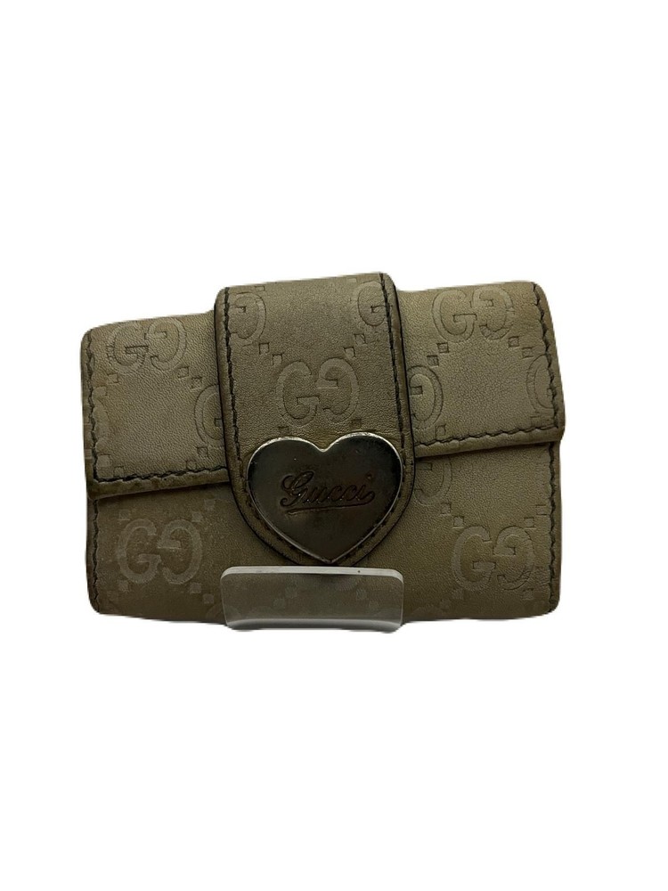 Gucci Ivory Leather Key Wallet with 6 Hooks Pre-Owned E0516-3
