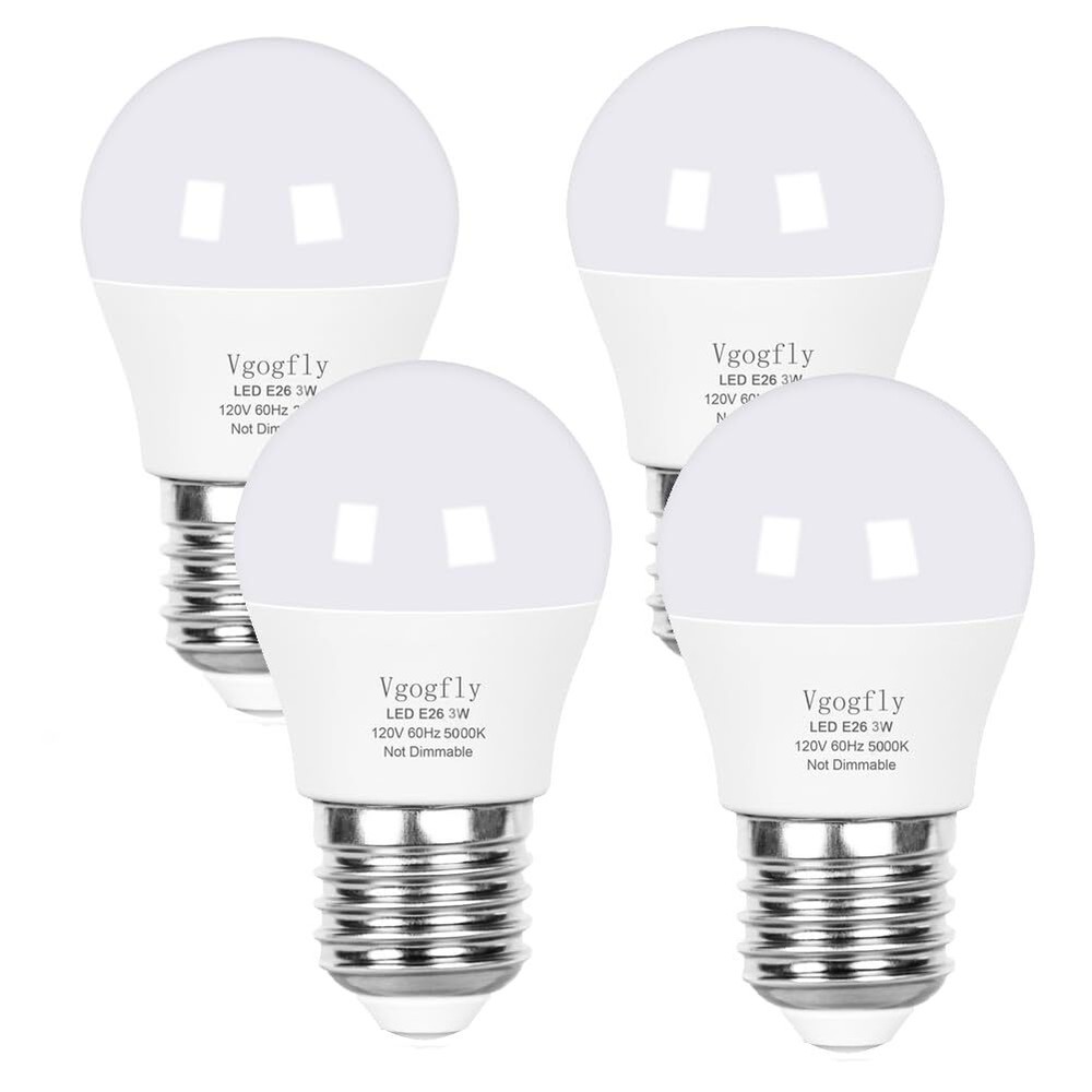 3W LED Bulb Equivalent 25 Watt Light Bulbs, A15 Daylight 5000K Energy Saving ...
