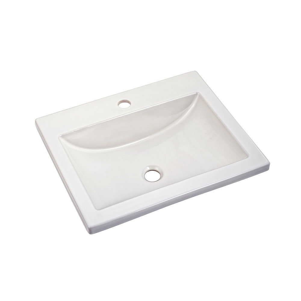 American Standard 0643.001 White Drop-In Bathroom Sink 21.25 Inches