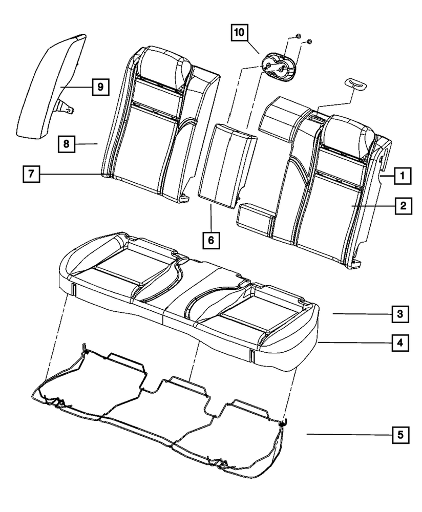 Genuine Mopar Seat Bolster Left 1QU63DX9AD
