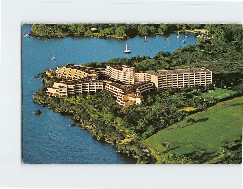 Postcard Aerial View of Kona Surf Resort Hawaii USA