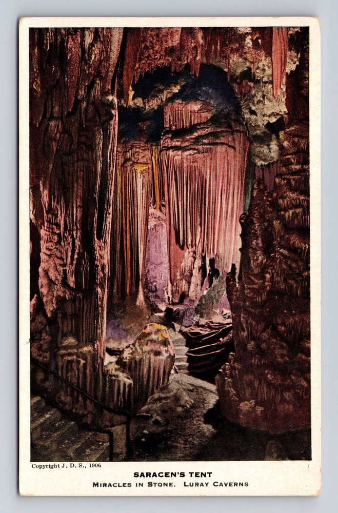 Luray VA-Virginia, Saracen's Tent, Miracles In Stone, Antique, Vintage Postcard