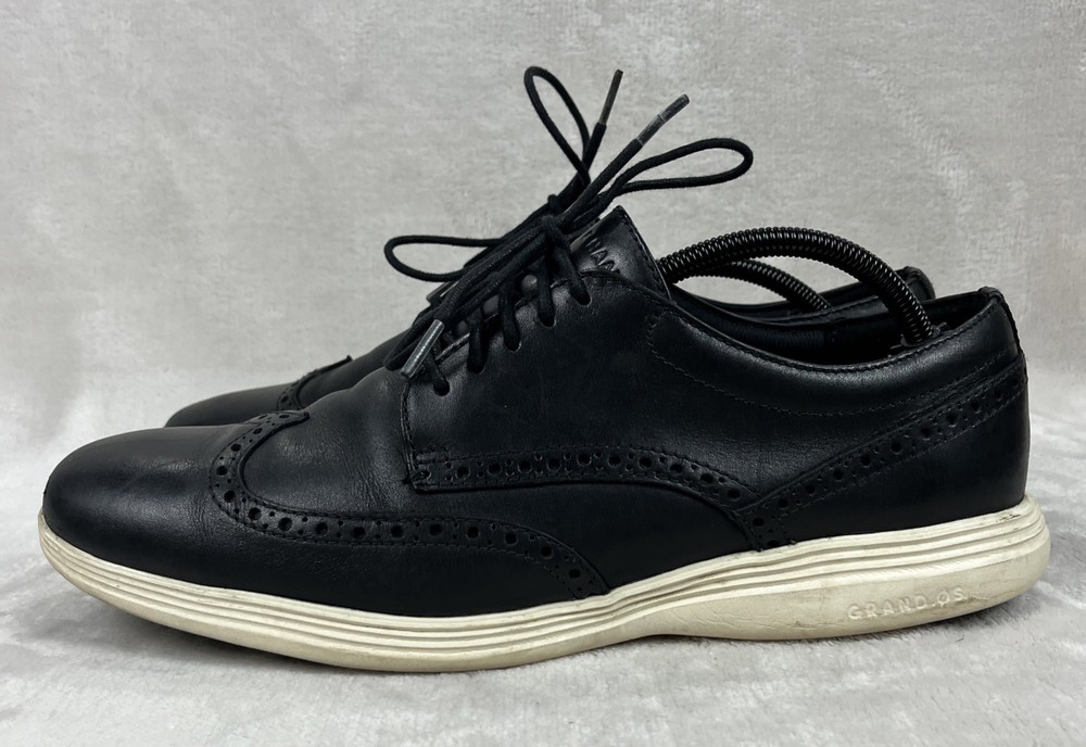 Cole Haan Grand OS Wingtip Oxford Sneakers Black Leather Men’s Size 11