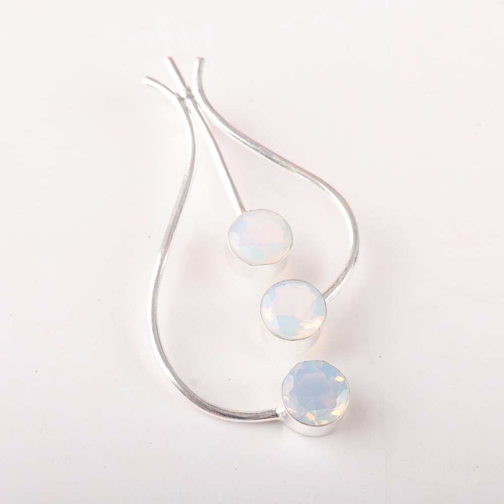 925 Sterling Silver Milky Opal Pendant - Elegant Gift for Her