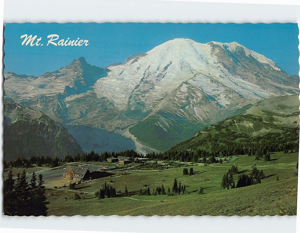 Postcard Mt. Rainier Washington USA