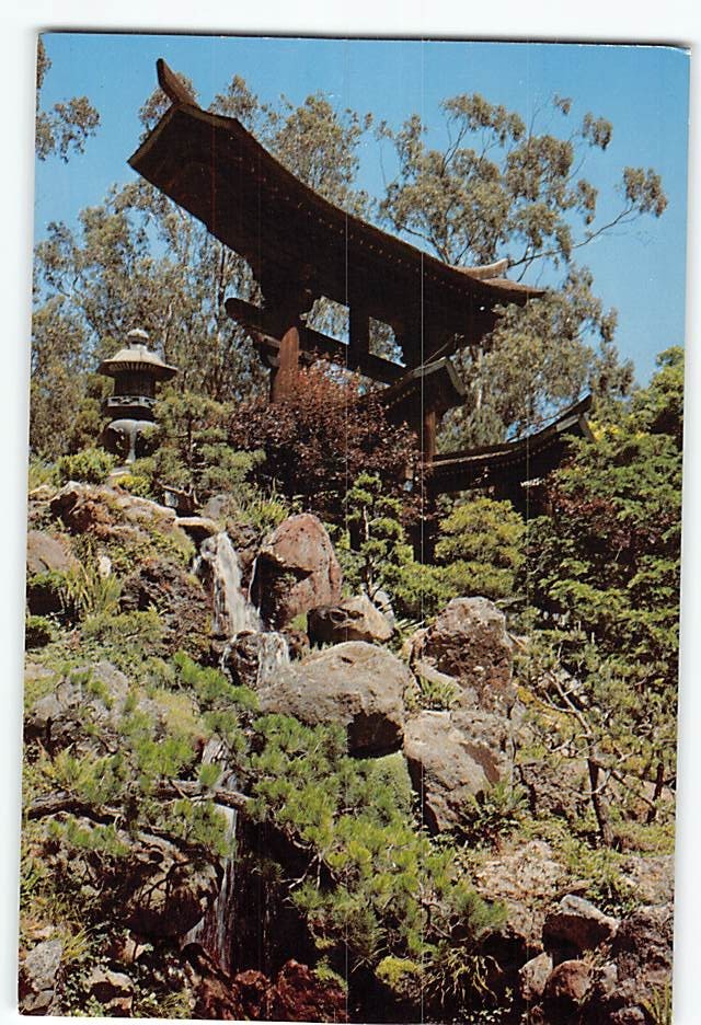 Postcard Torii Japanese Tea Garden San Francisco California USA