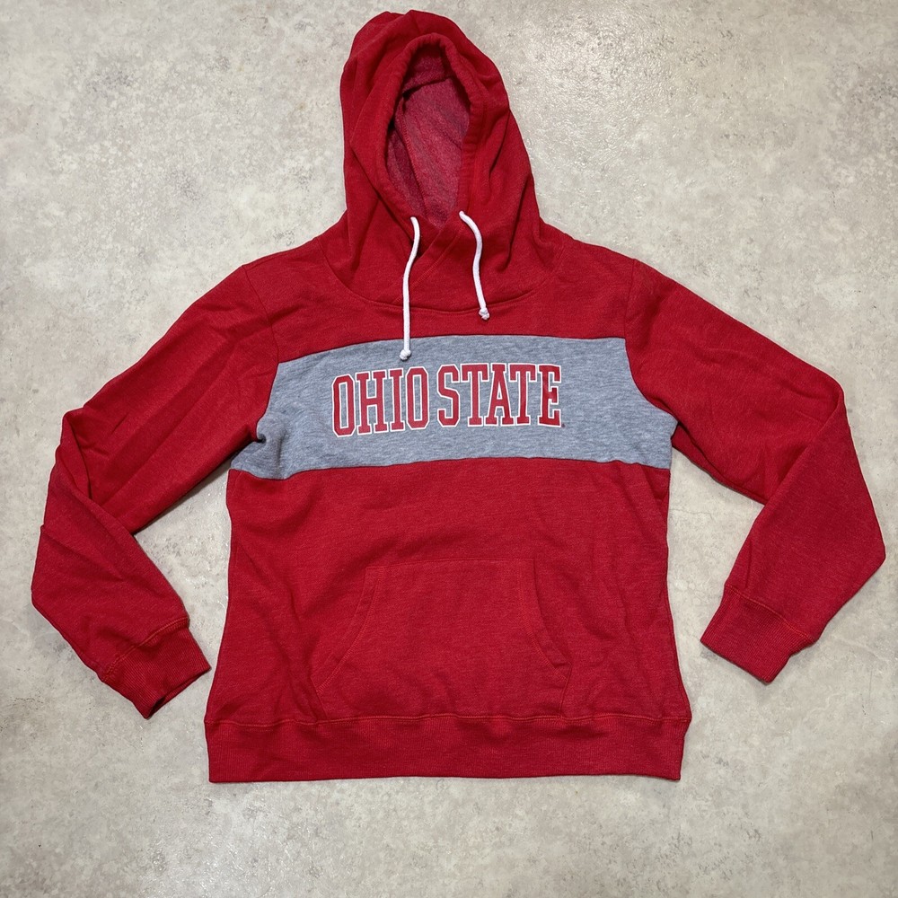 Ohio State Buckeyes ✅ Hoodie Sweatshirt Scarlet & Gray Pullover Fleece ✅ Sz M
