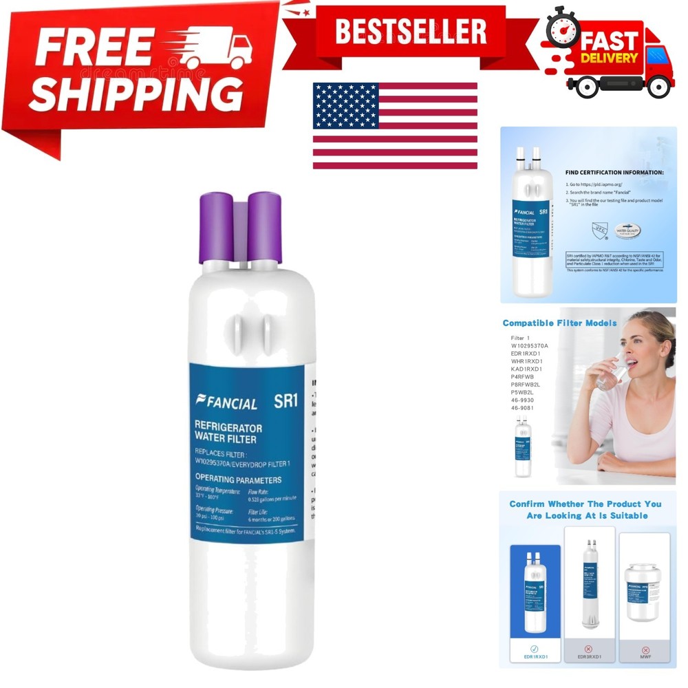Refrigerator Water Filters Replacement for Whirlpool, Maytag, KitchenAid-Comp...
