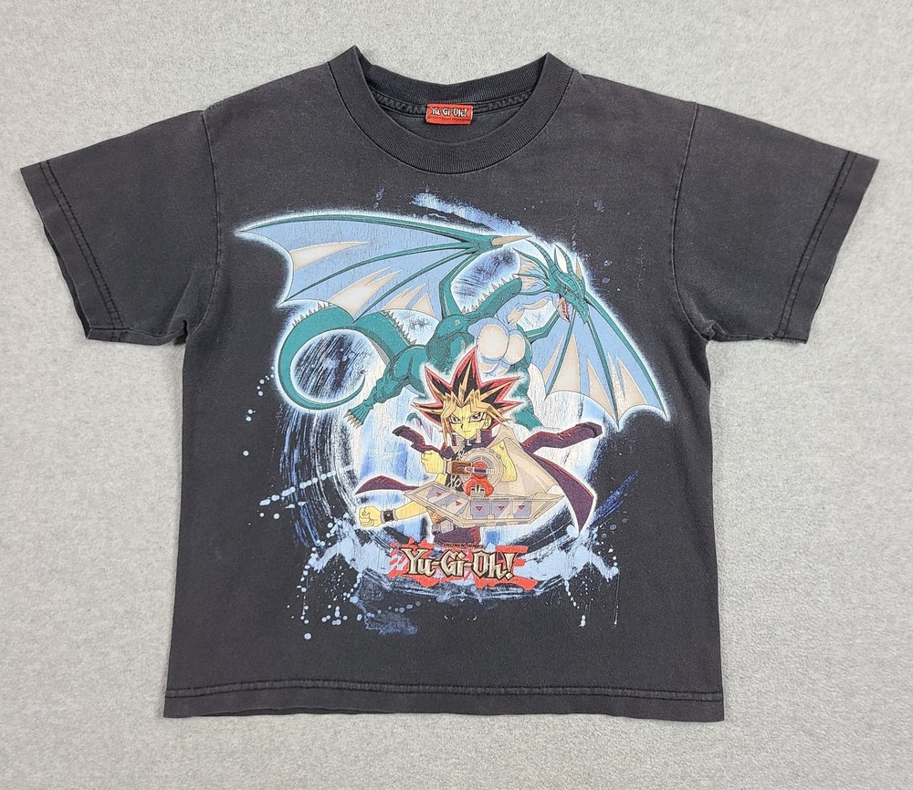 Vintage 90s Yu-Gi-Oh! T-Shirt Shonen Jump Boys Youth M 1996 Yami Blue Eyes