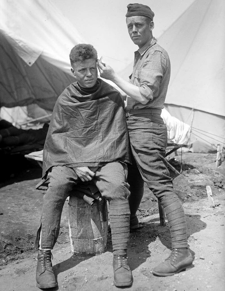 1920 The Camp Barber Vintage Old Photo 8.5
