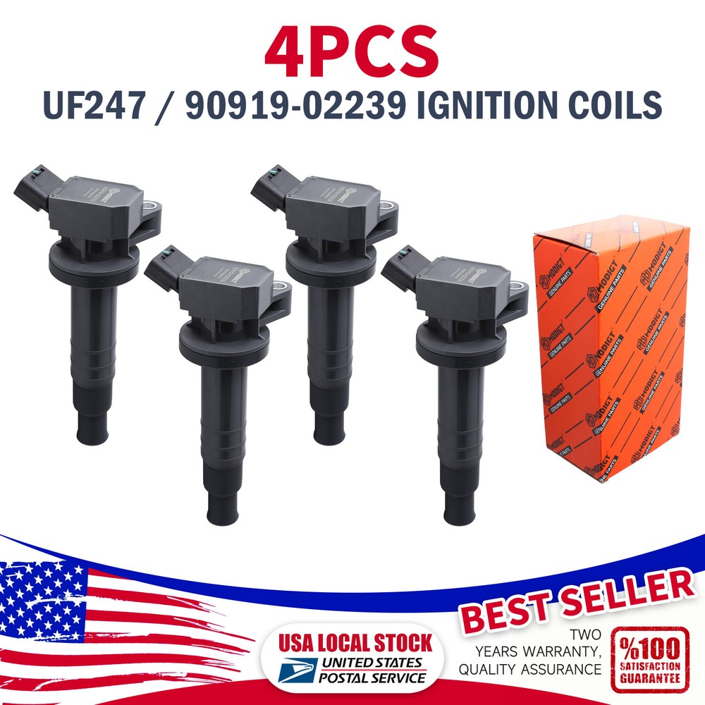 High-Performance 4X Ignition Coils for Toyota MR2 Spyder Corolla Matrix Celica UF247 Upgrade