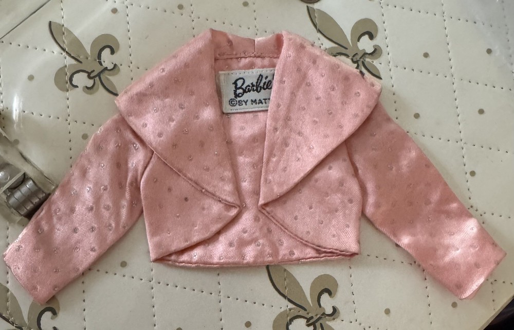 1963 Vintage Barbie Fashion Pak Pink Satin Bolero Jacket