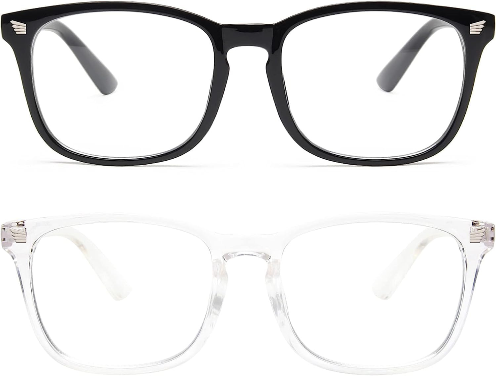 2 Pack Blue Light Blocking Glasses, Computer Reading/Gaming/Tv/Phones Glasses fo