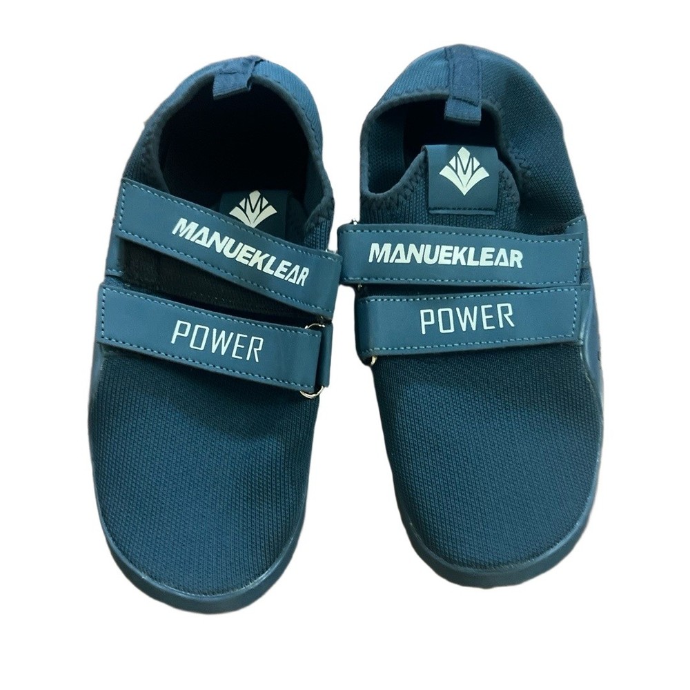 MANUEKLEAR Weightlifting Shoes US 7.5 Barefoot Deadlift Squat Dark Blue Teal