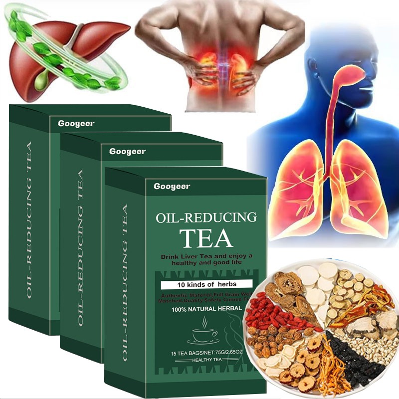 Oil-Reducing Tea-10 Herbal with Excellent Formula, Oil Cleansing Tea for Liver