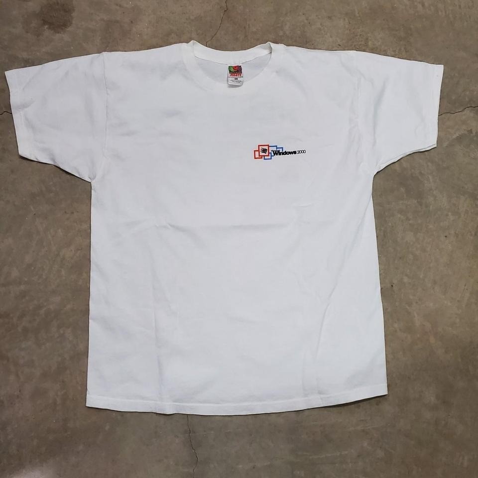 Vintage Y2K Windows 2000 Promotional Release Graphic T-Shirt