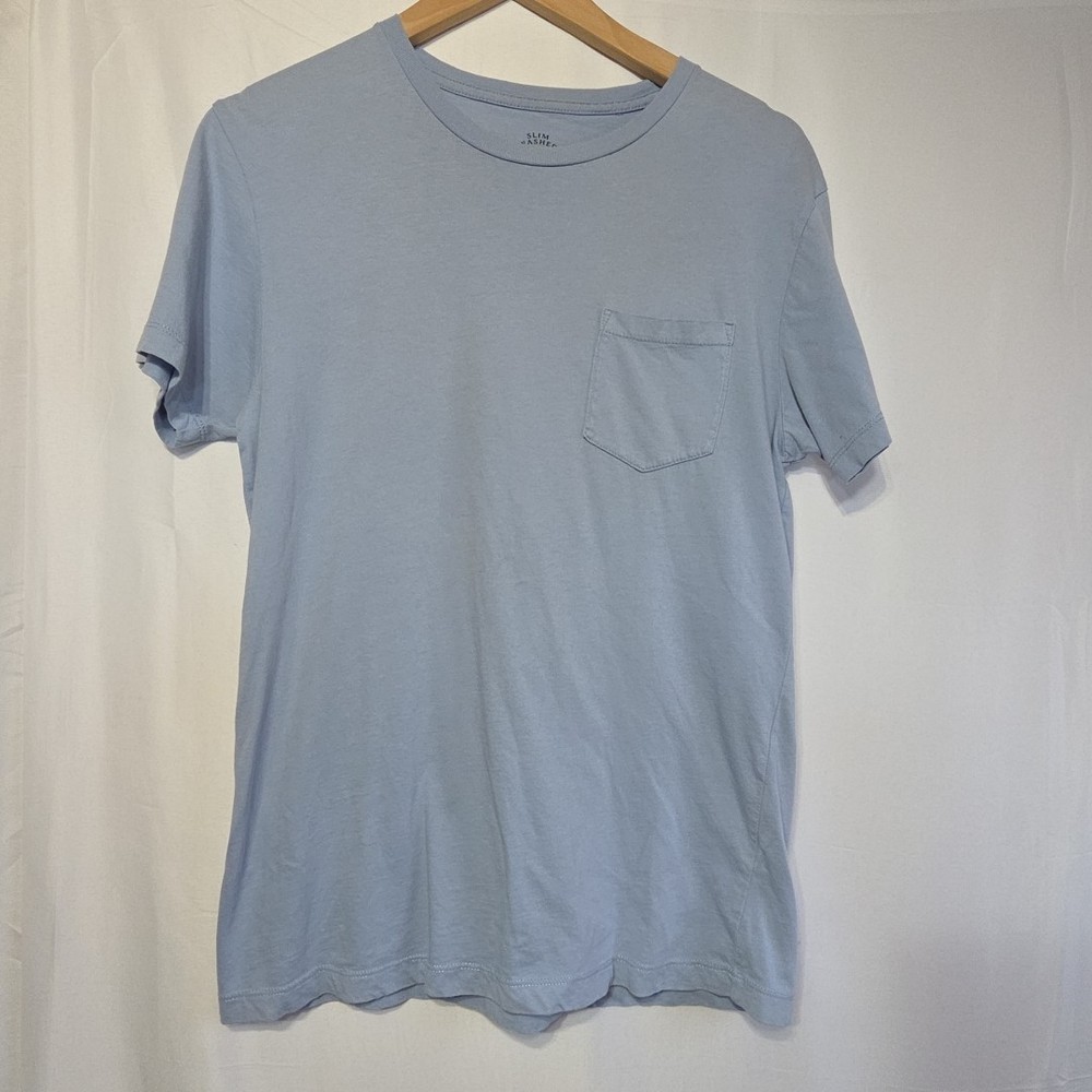 J.Crew Slim Washed Cotton Pocket T-Shirt Men’s Medium Blue Short Sleeve Crewneck
