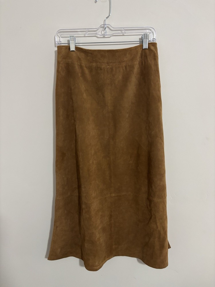 Vintage Pendleton 100% Leather Skirt Women’s Size 8 Brown