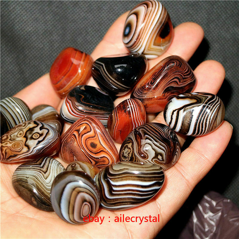 1/2LB Madagascar Crazy Lace Silk Banded Agate Polished Stone for Reiki Healing