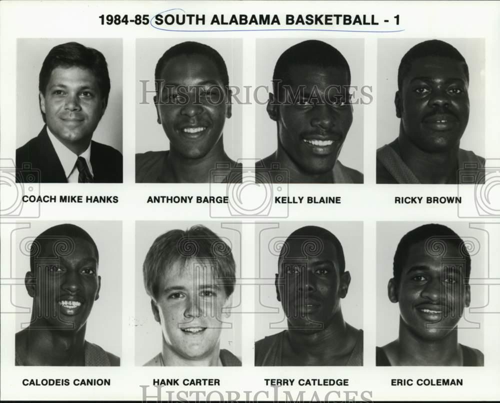 1984 Press Photo University of South Alabama Basketball Team Members - nos36165