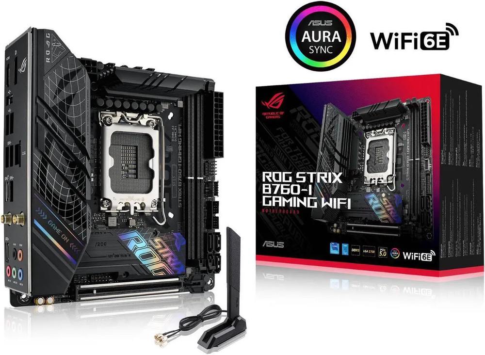 (Factory Refurbished) ASUS ROG B760-I Gaming WiFi Intel Mini ITX Motherboard