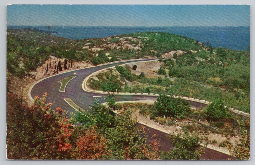 Maine ME Paradise Boulevard Acadia National Park Mt Desert Island Postcard-image