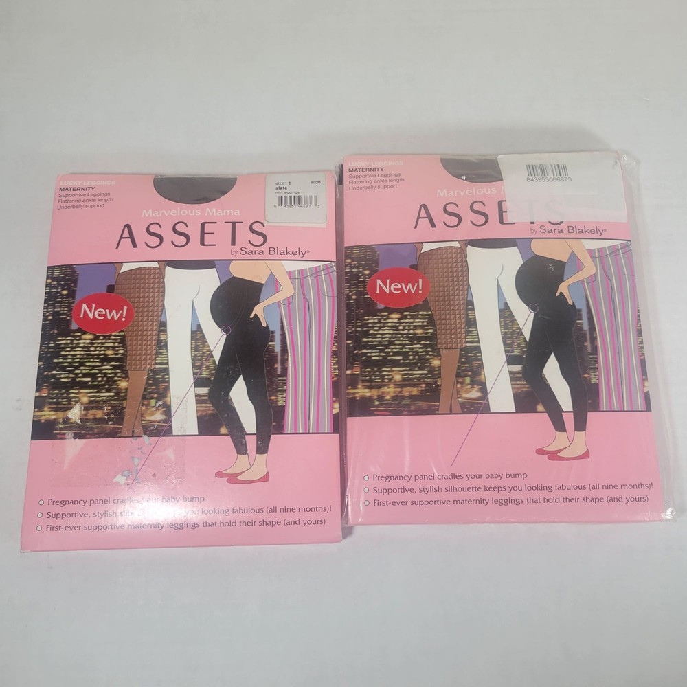 Asset by Spanx Marvelous Mama Maternity Leggings Slate Size 1 NWT Lot of 2