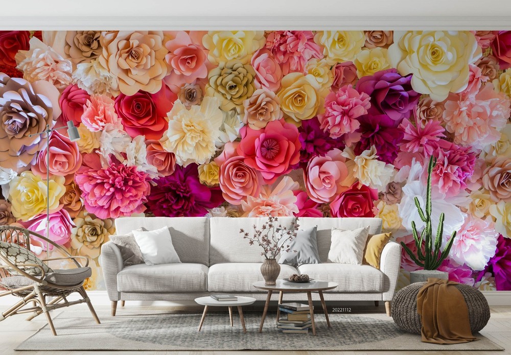 3D Flowers Plantation Wall Murals Wallpaper Murals Wall Sticker